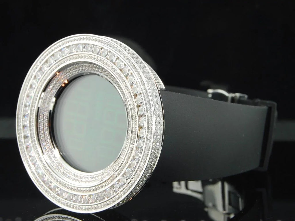 KC JoJino Watch Simulated Mens Diamond White Joe Rodeo ct Techno Custom Com 15
