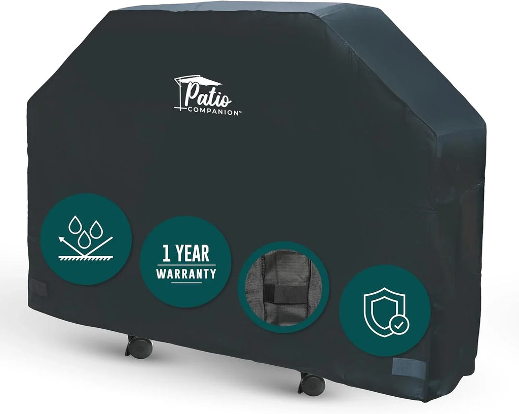 and Inch Cover, 80 Grill Weber, King, Year Essential, Heavy-Duty for Grill climate Broil Black Warranty, Gas fabric, Broil, Companion Char BBQ Waterproof Resistant, Patio Etc. 1 Cover