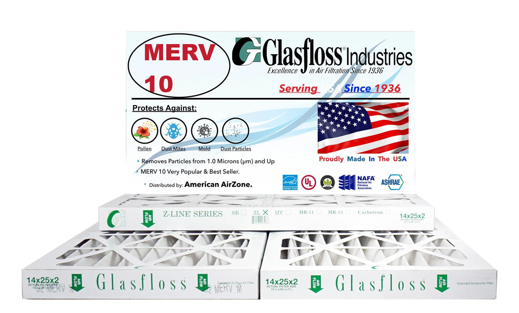 Pleated USA. - Air HVAC Filter Filter - The Office Air (Pack Air or Furnace MERV Glasfloss AC - - Made In Home 4) 10 2" 14x36x2 - or Filter - of