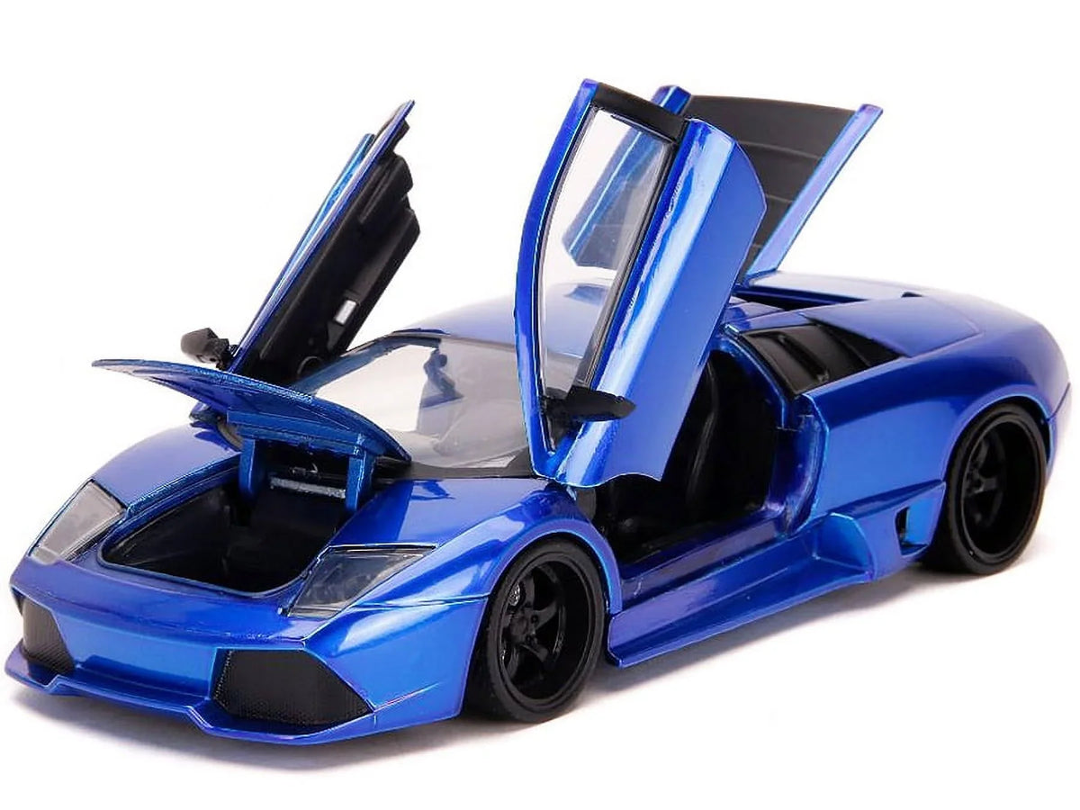 1-24 Model Jada 32279 Car, Candy Lamborghini Diecast Blue Scale Hyper LP640 Spec Murcielago