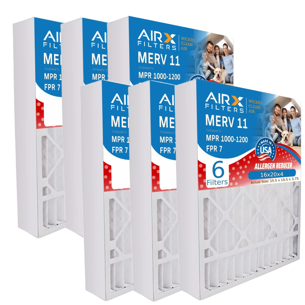 1200 1000, Filter 6 CLEAN MERV & Pack FPR Air Compatible 7 Furnace 16x20x4 WICKED FR1000M-111 11 Comparable 16x20x4 Filter MPR FILTERS MPR by Rodgers AIR. AIRX Premium Made to with 11 White MERV USA