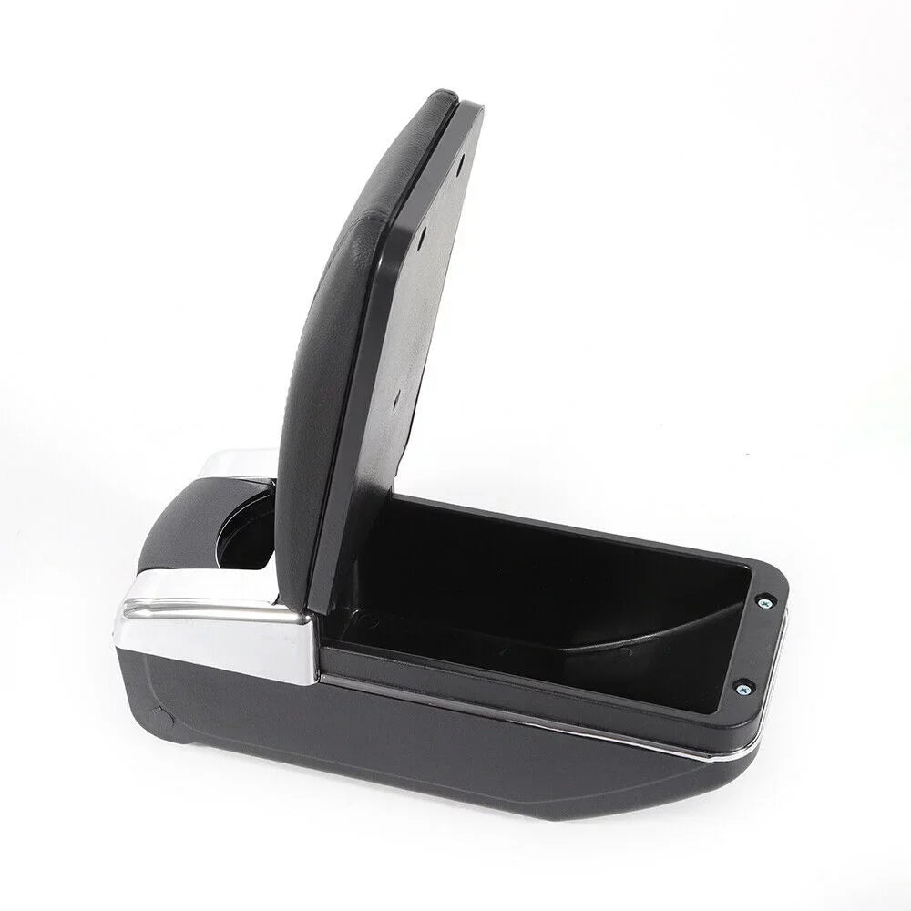 YIYIBYUS Tiida Rotatable Car for Versa Container Central Center Case Storage Black Box 2007-2011 Leather Armrest Console Nissan