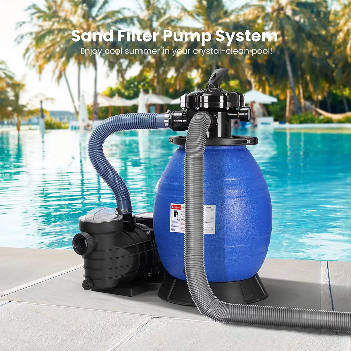 Hp 3/4 Pump, Capacity 15360 SPECSTAR 45 2380 Sand with Pound Pool, GPH Pool Sand Gallons Fits Filter