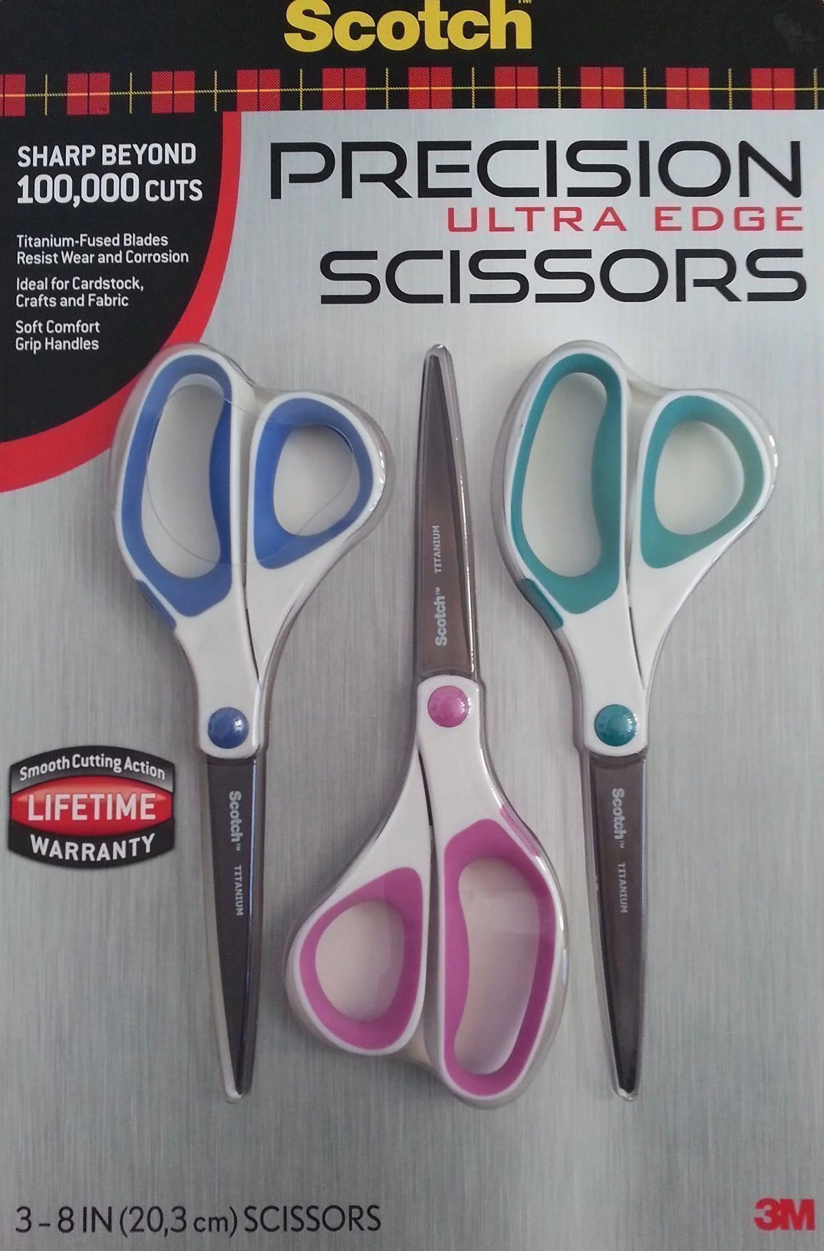 Pack Ultra Precision Scissors, Scotch 3 Edge
