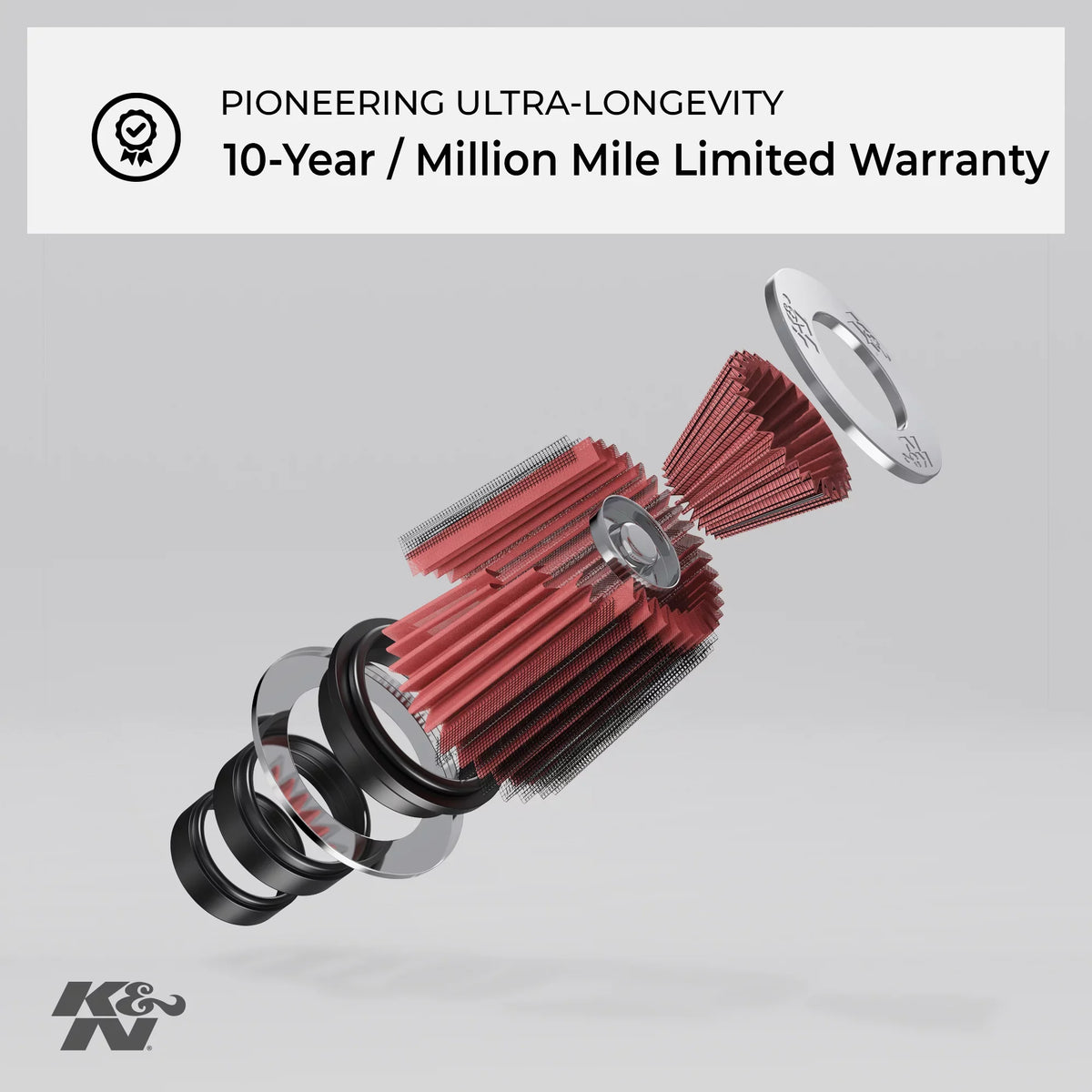 High Filter, Performance, Air Washable, K&N Industrial Engine Heavy Duty: Premium, Filter: E-3737 Replacement