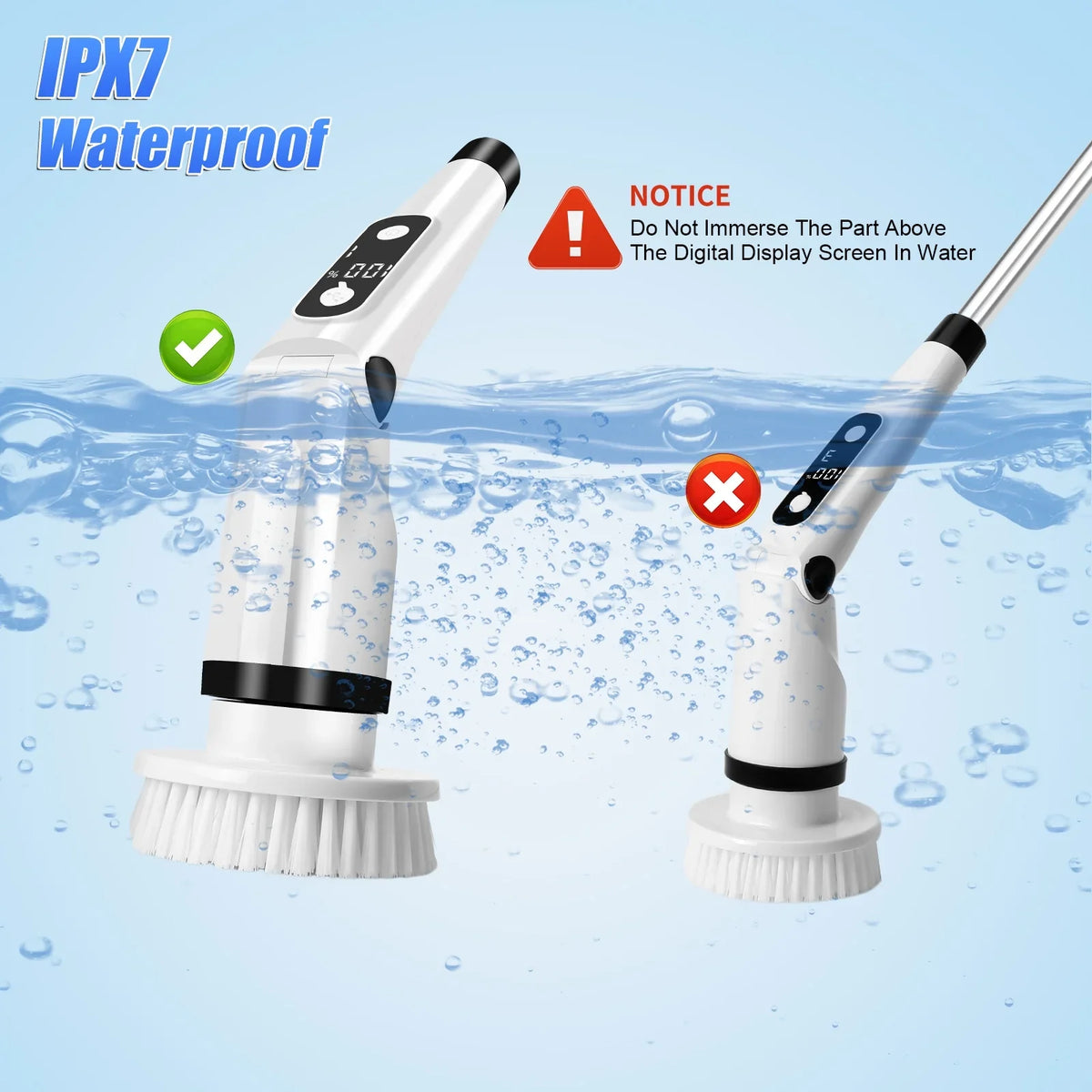Car Tile Heads,Shower Bathroom Handle Brushes with Long Kitchen Cleaning Cordless WLRETMCI with Spin Brush Brush Household for Scrubber Cleaning Scrubber, Electric Tub Floor 8