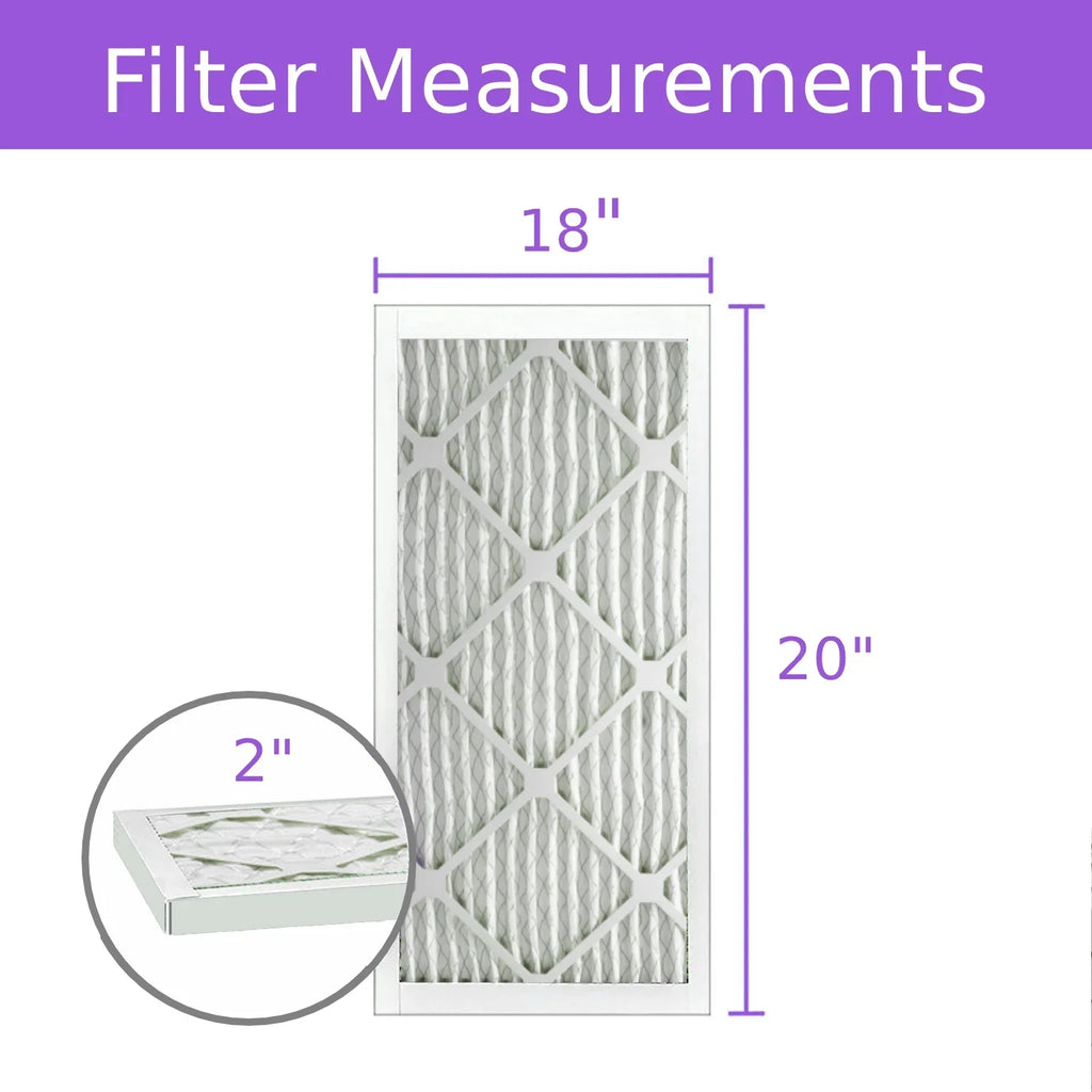 Pack) (6 MERV Surface 8, 18x20x2, Mechanical Purolator Air Extended DMK80 Filter, Pleated