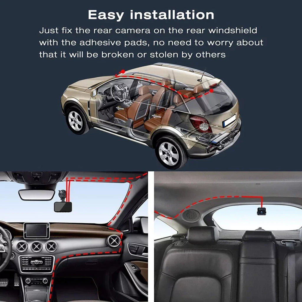 Rear, Dual Camera Cam 4K Front TOGUARD FHD WDR Camera UHD DVR Dash 1080P and Dash Car