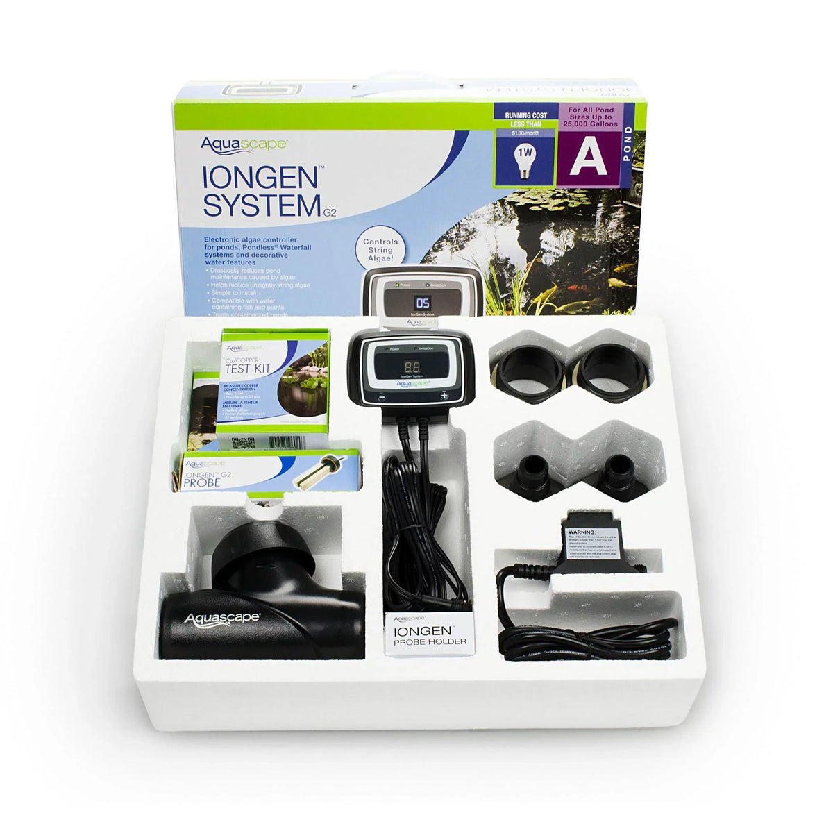 Auto System Free Chemical Algae IonGen Pond Control G2 95027 Aquascape Natural
