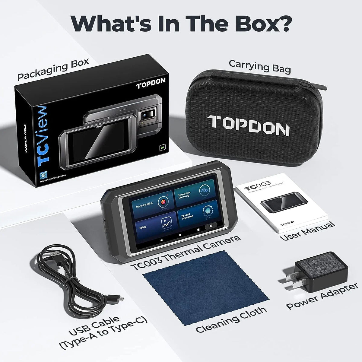 11.0 Touch Screen, Camera Imaging Dual-Camera, Android TC003 Thermal 256x192 -4°F~1022°F, IR OS TOPDON Resolution High 5"
