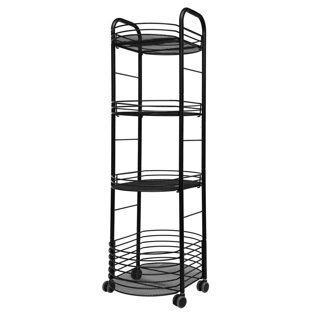 Shelf Utility Cart Kitchen Organizer Rack Trolley Storage Tier 4 Storage Movable