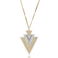 Blue Triangle Inc Teens Necklace for Pendant Layered Metal Boutique Two Women, Mixed Tone Box