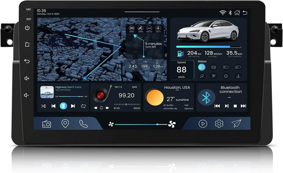 Car AHD Backup Android Inch Core HD Support Android Camera(4G+32GB) 3 GPS 1999-2005, 9 Touchscreen Series 5G 11 Upgrade THONZER FM CarPlay WiFi SWC Bluetooth5.0 1280*800 & Radio for 8 Auto Stereo