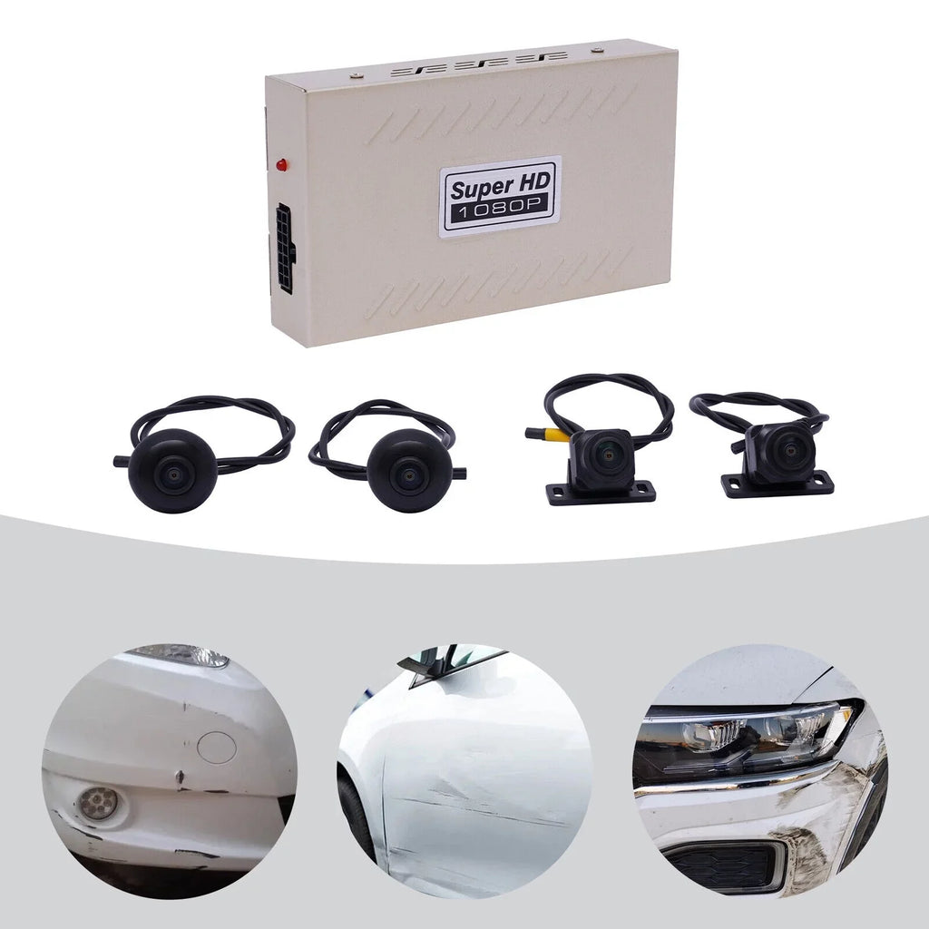 View Cam Dash for View Degree Surround 4-Camera Kit 360 System Rear 1080P Recording Bird Cars DVR Miumaeov Car