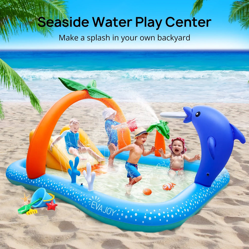 for Inflatable Pool exterior Above 95 Rectangular Backyard, Family, x Toddlers, 40in Kids, Sable Swimming Ground, Pool, x 75