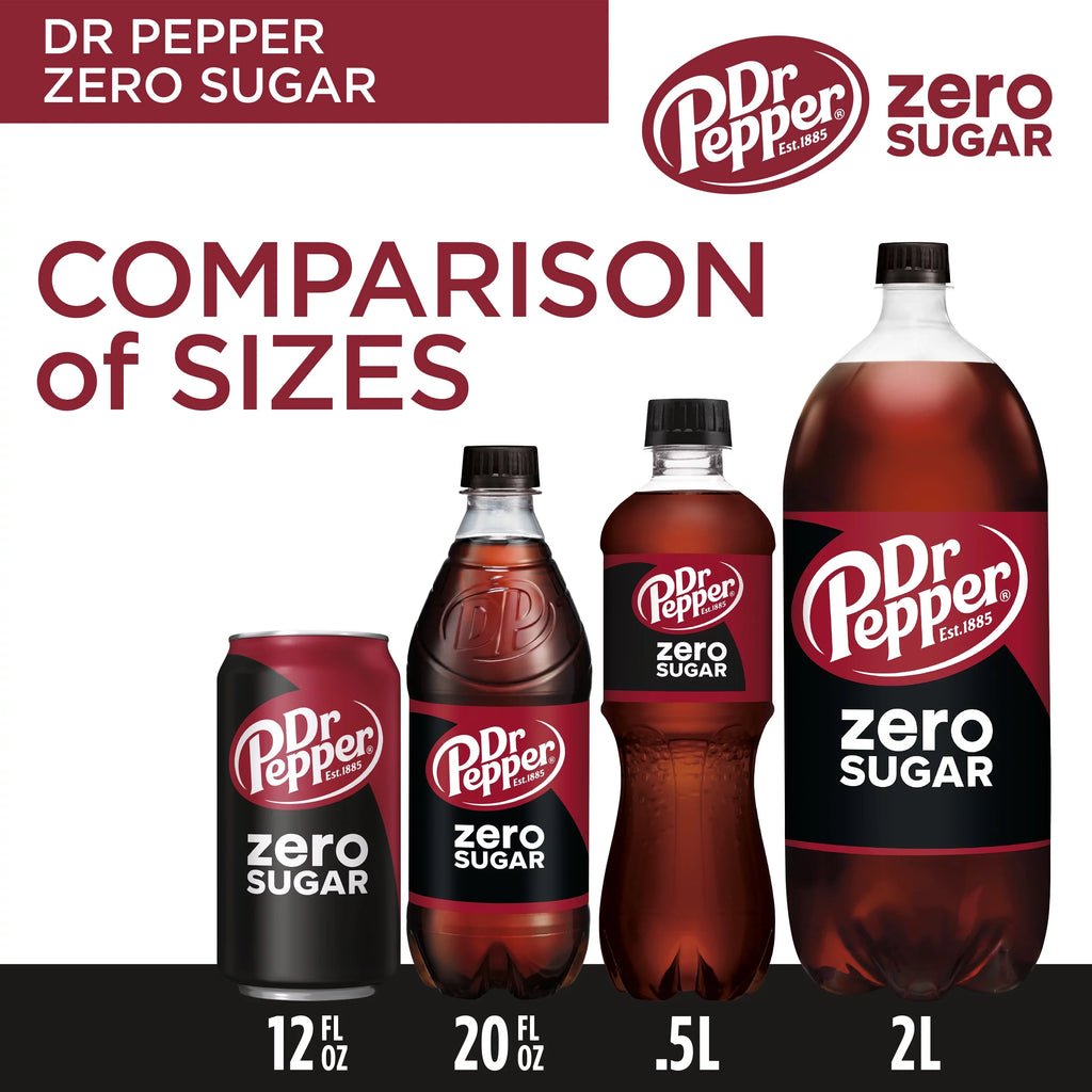 Cans Pop, Zero Soda Pack 24 Dr oz, fl Sugar 12 Pepper