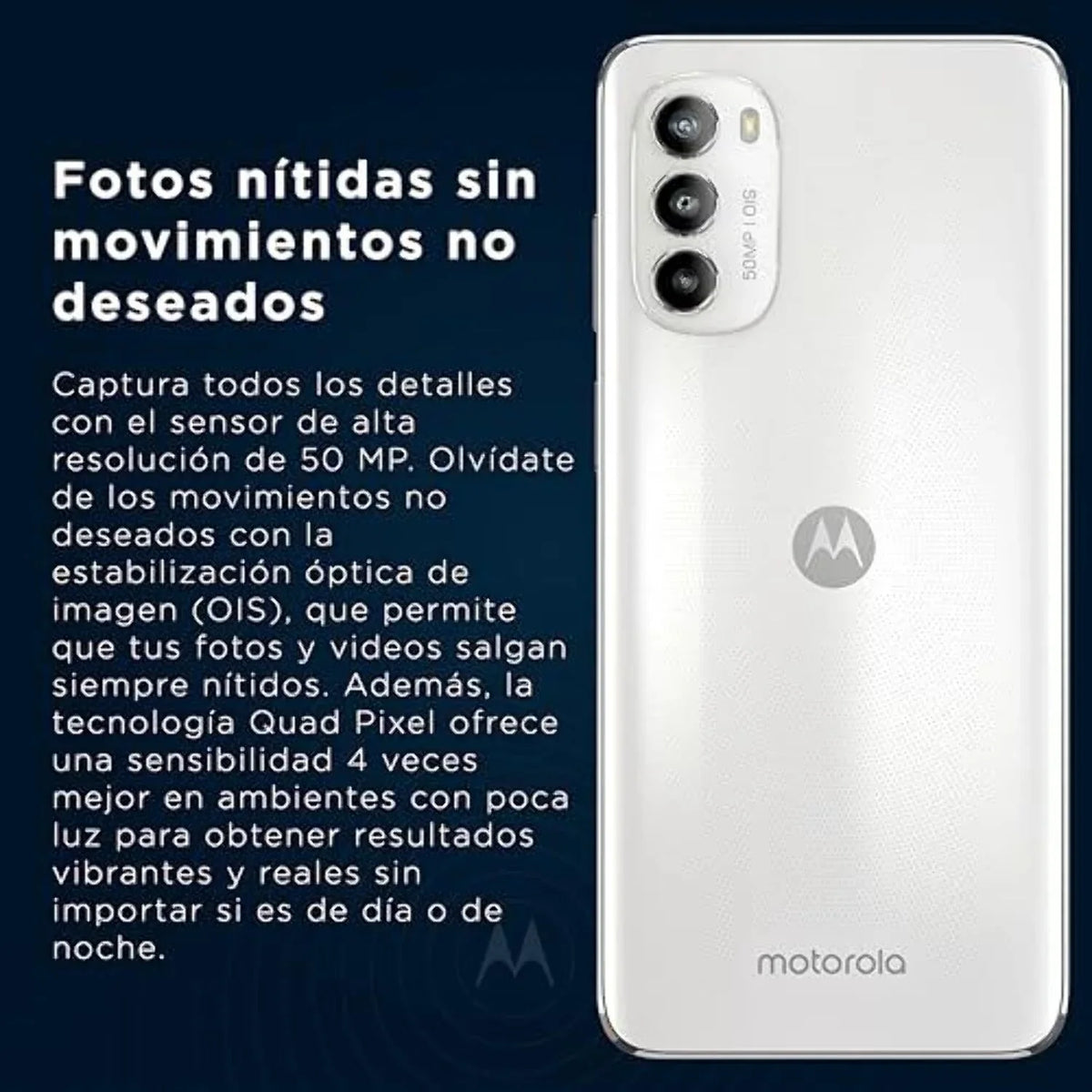 GSM - 5G | W/Dolby Speakers | 6.6" NO Internal 6GB | CDMA| Motorola Moto (White) Camera Storage Version + 50MP Single Only Main OLED International | Display RAM SIM 120Hz 128GB G82 OIS Stereo | Atmos