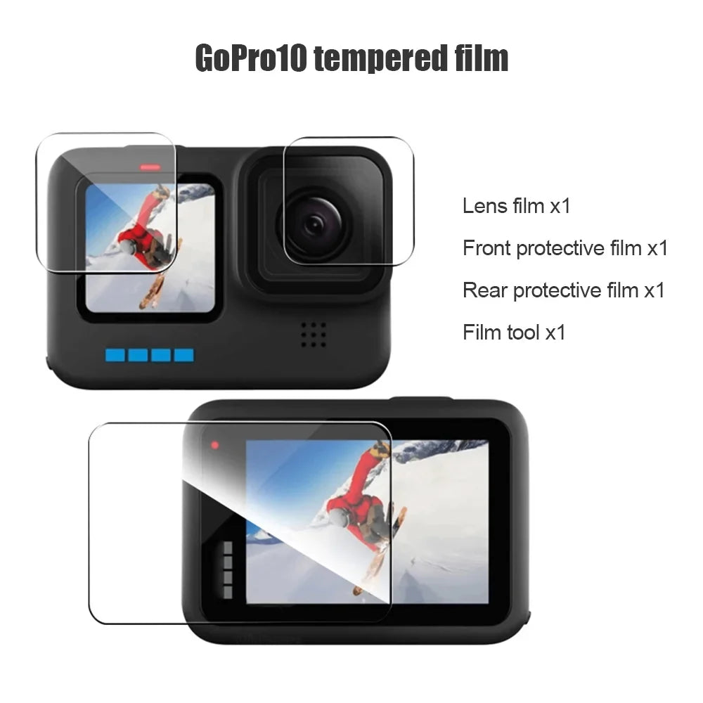 Kit + 3pcs case Tempered + Waterproof Camera 2pcs + Tempered Kit Kit 3pcs Camera + suit,Plates + 3pcs Waterproof Compatible Filters Plates Waterproof Camera Dazzduo + Camera Waterproof Kit +
