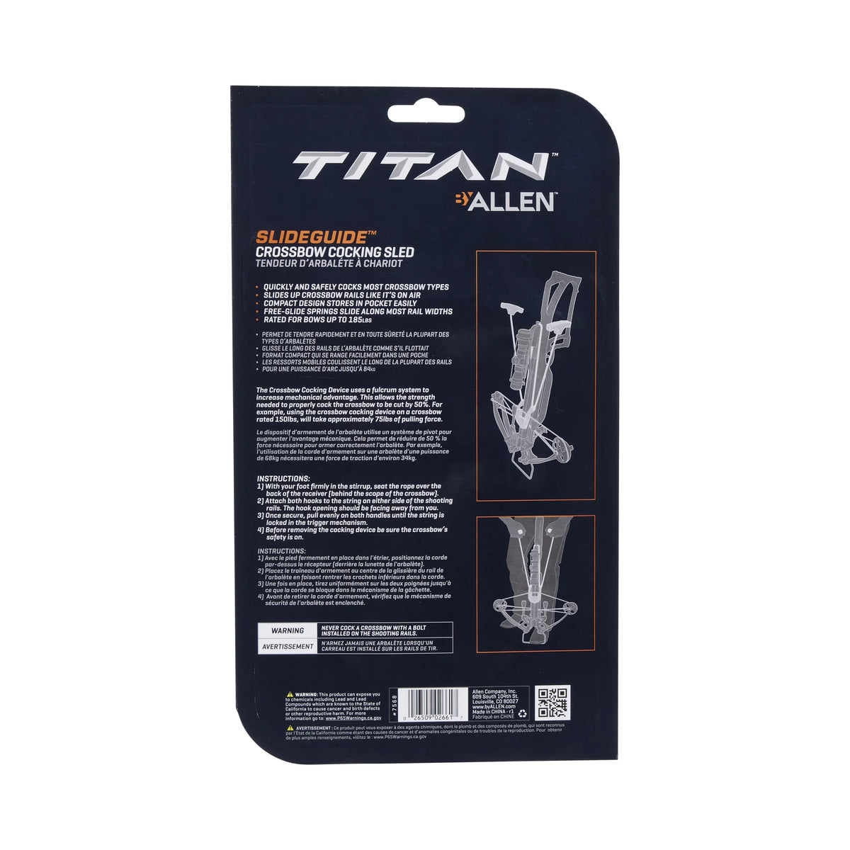 Titan Crossbow Sled, Black SlideGuide