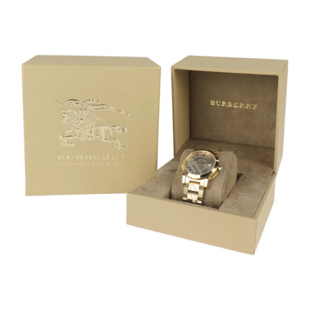 THE (Like steel BU9145 Pre-Owned CITY BURBERRY New) watch stainless Burberry gold