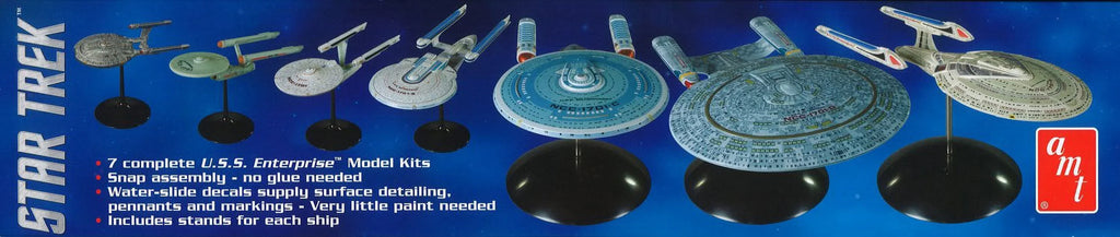 USS Snap AMT Plastic 1/2500 Space Models Enterprise AMT954 Set Star Box Trek