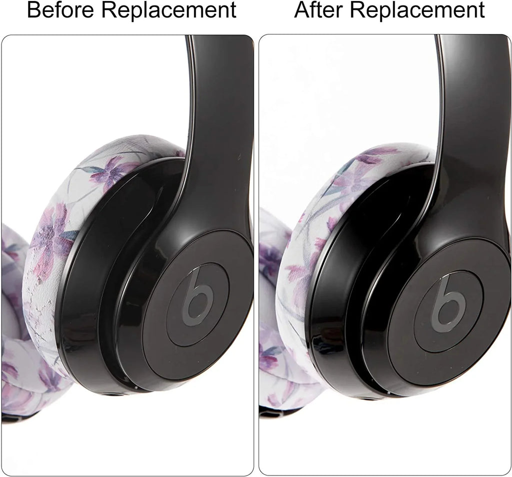 Cushions Ear Foam with Noise Compatible 3 Solo Isolation Beats Memory Ear 2 earpads & with Pads,Replacement
