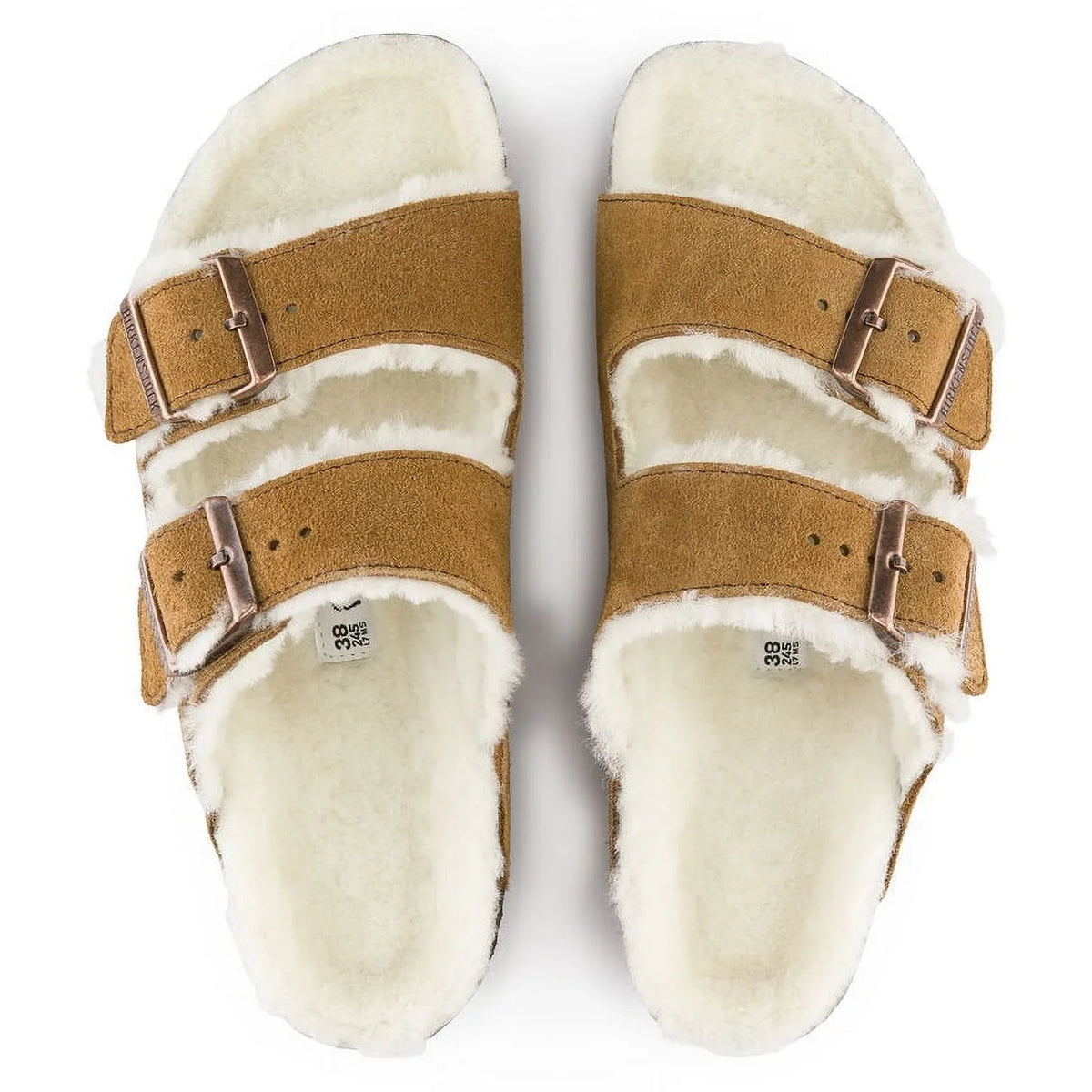 '- Mink Unisex Shearling BIRKENSTOCK Suede/Natural Shearling 1001128 Arizona