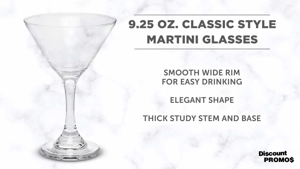 '- Wedding - Set Party Martini for Classic Favors, Bulk Events Glasses Favors, Clear Cocktails, oz. Great Pack 10, of 9.25