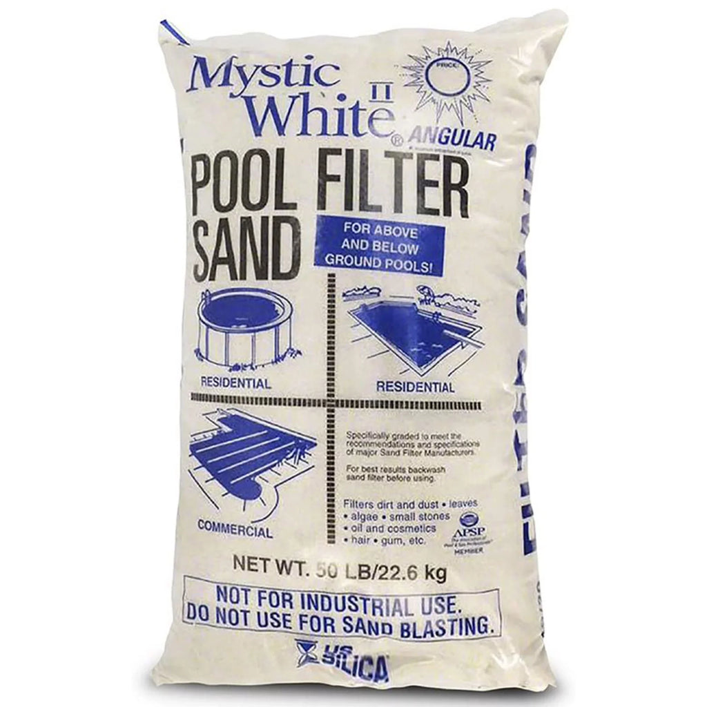 (2 Pack) Filter Sand, II Pool U.S. 50lbs Swimming Mystic White Silica White