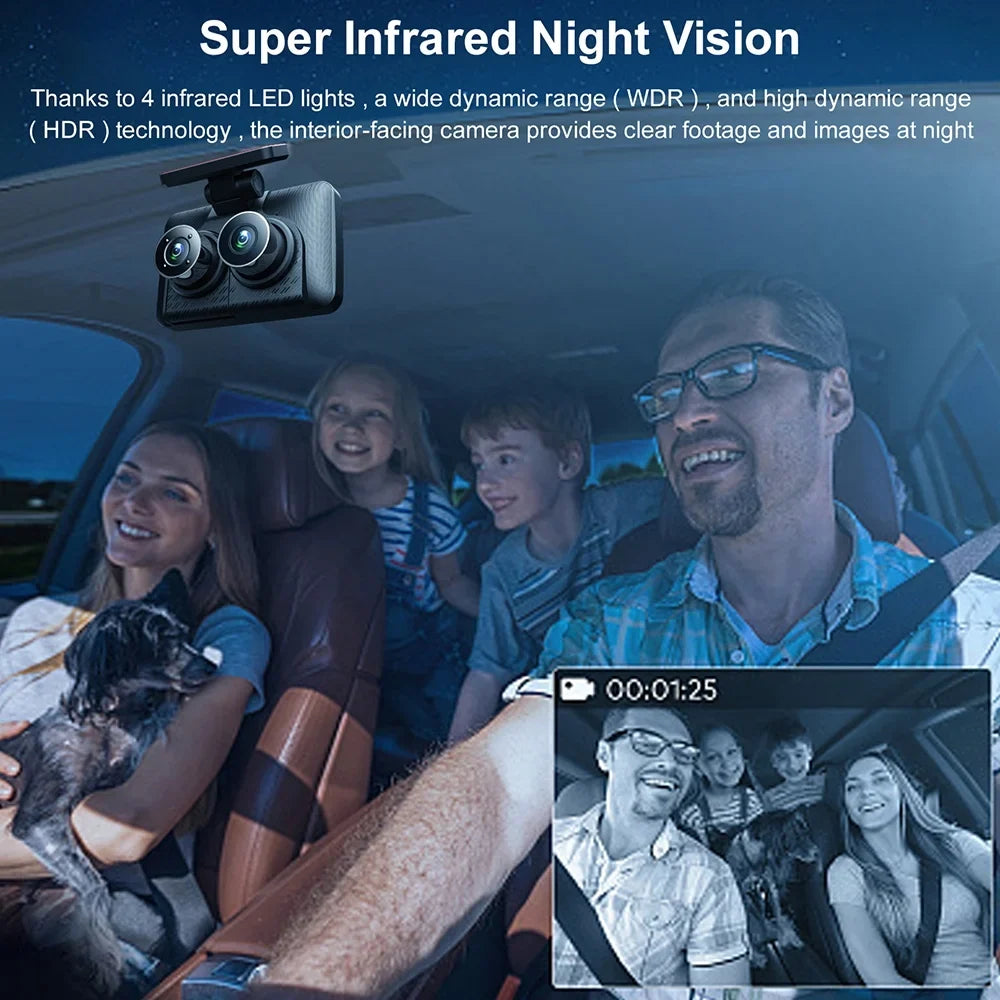 Aumotop Car 1080+720+480P Inside 3 Cam Vision Car 4in Cam 1080+720+480P Video Video Camera,Cameras Rear Cameras Safety Rear Car Dash Dash 4in 4in Car Inside Cameras Mirror Rearview 3 1080+720+480P