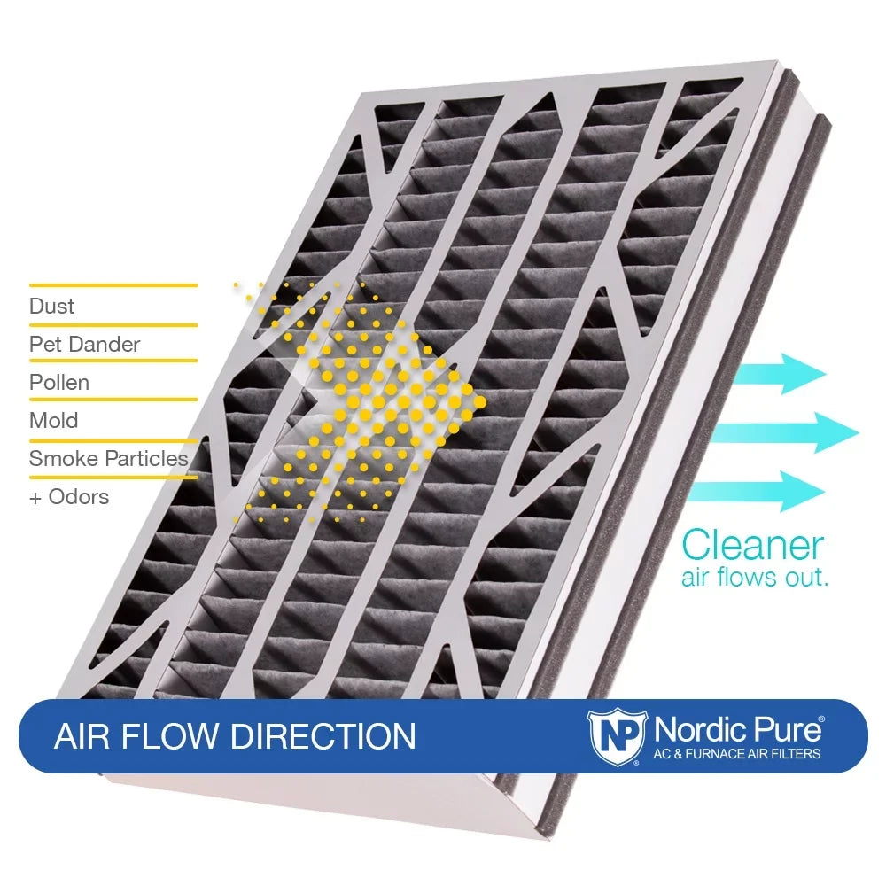 Replacement Air Filter Pleated Plus 3 10 Cub Pack MERV Bear Air 16x25x3 Carbon