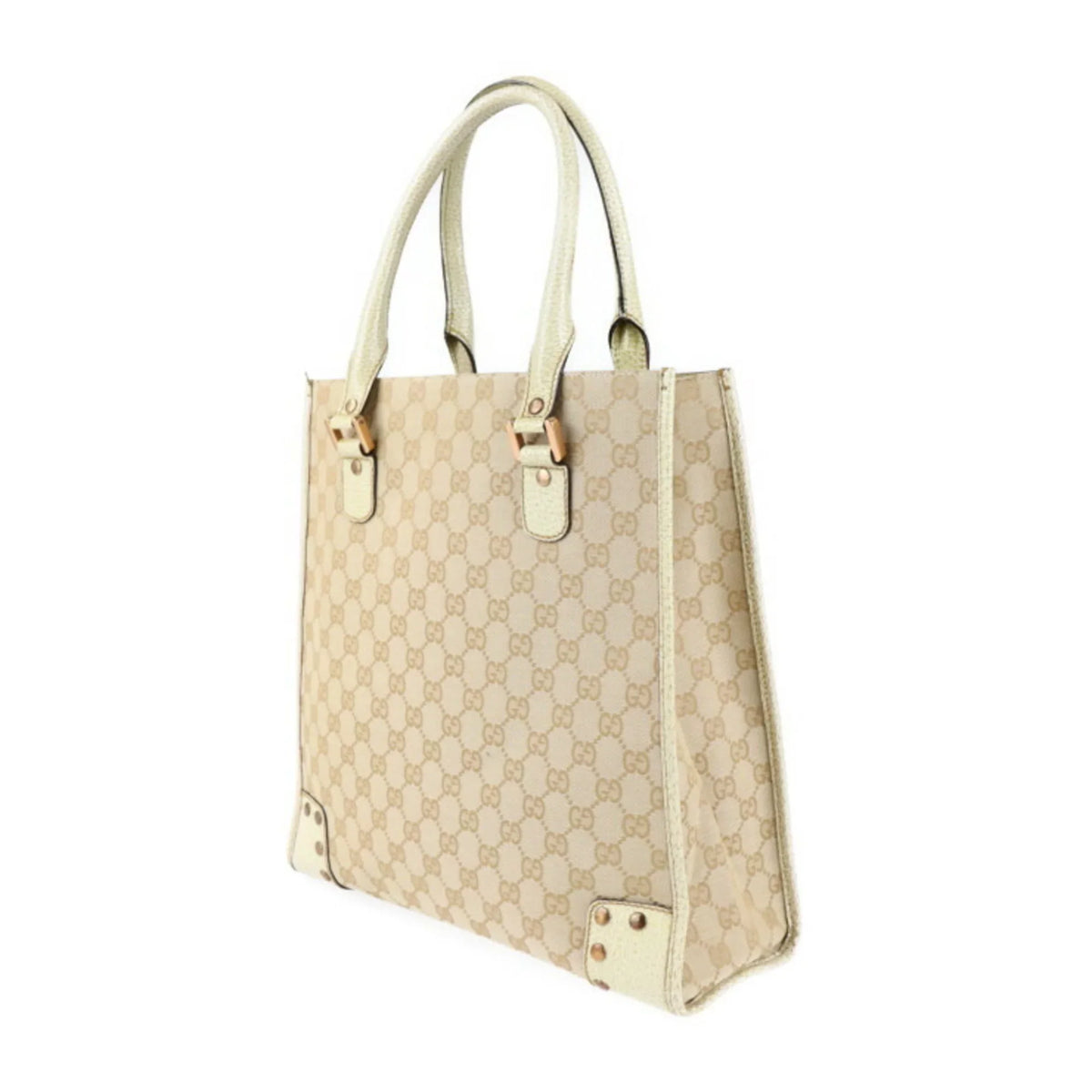leather 124261 Pre-Owned ivory GG beige tote canvas (Good) bag