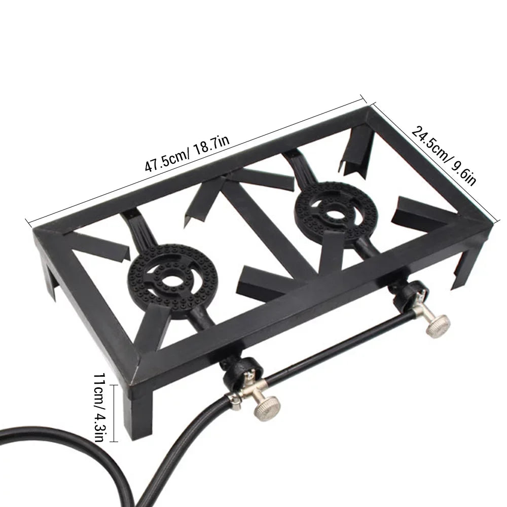 Apexeon Gas Iron ( Cast BBQ Double Camping Standard) Stove for Propane Patio Cooking