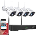 1TB with Wireless,Firstrend Video Free 1080P for exterior Full Security 3MP Camera HD System App Surveillance Indoor 8CH 4pcs Night Security Home HDD Wireless Cameras Vision Detection Systems Motion