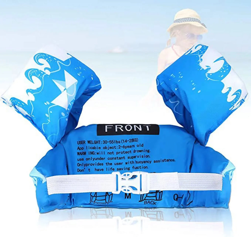 Training Pool, lbs Vest Toddler Jacket Swimming for Equipment Girls for Learning for Swim with Life Goggle Strap Jacket Swimming Adjustable & Boys Suitable Swimming 3-14yrs, Kids Swim 22-66