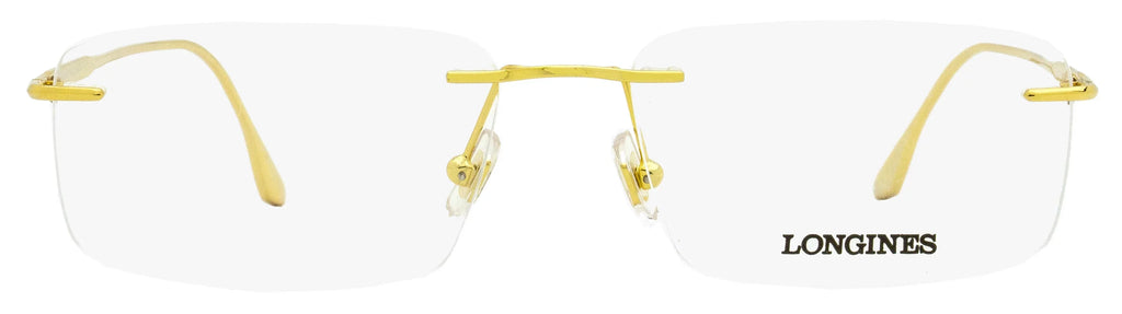 Rimless Longines Gold Eyeglasses Deep Shiny Square LG5001-H