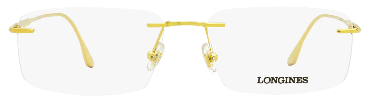 Rimless Longines Gold Eyeglasses Deep Shiny Square LG5001-H