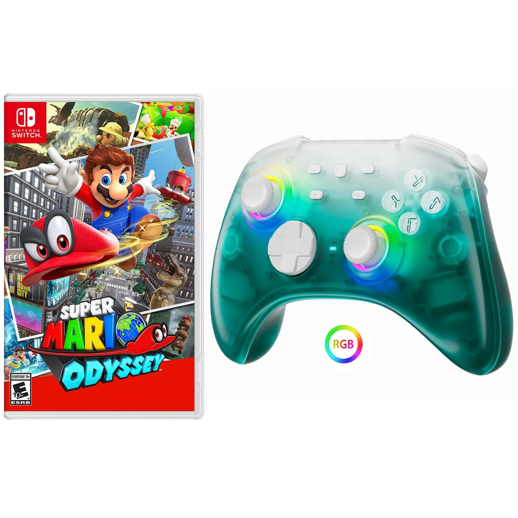 Joysticks Controller & Nintendo Switch and with Super Upgraded Triggers Mario Disc Pro Switch/PC/IOS/Android/Steam Green for Game Hall Odyssey Effect
