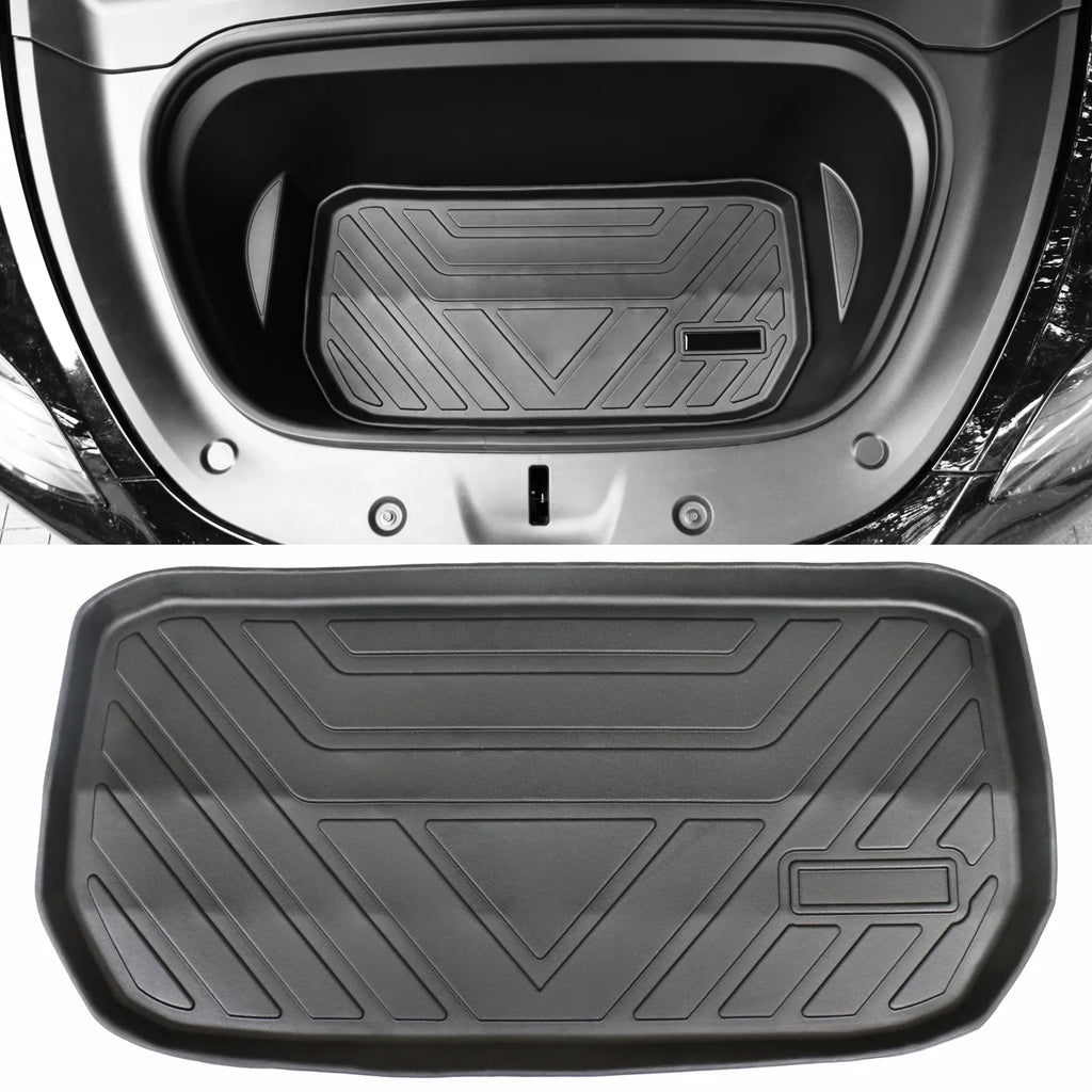 Trunk Interior Cargo Storage TPE 3PCS Waterproof Tesla Compatible Mat climate Accessories Motorsports Black Under Cargo Ikon Trunk 2020-2023 All Anti-Slip with Frunk Y Mats Model Liner Liner