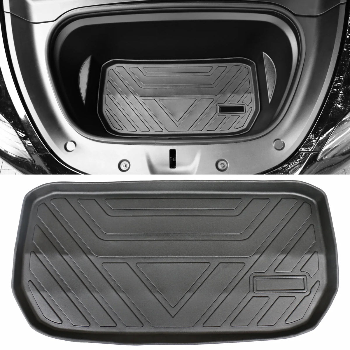 Trunk Interior Cargo Storage TPE 3PCS Waterproof Tesla Compatible Mat climate Accessories Motorsports Black Under Cargo Ikon Trunk 2020-2023 All Anti-Slip with Frunk Y Mats Model Liner Liner