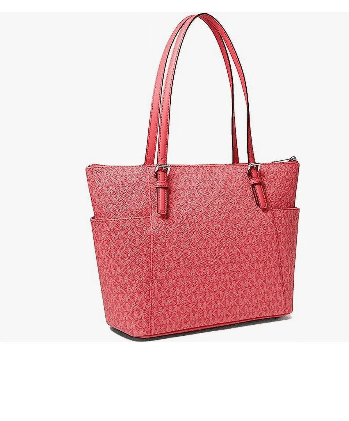 One Geranium Kors East/West Set Item Michael Zip Tote dimension Top Jet