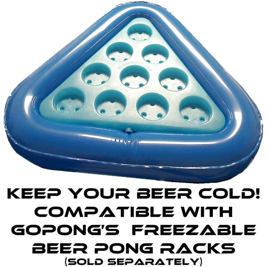 Pool Game (5 Floating Pong Pieces) Pool GoPong Beer Rack