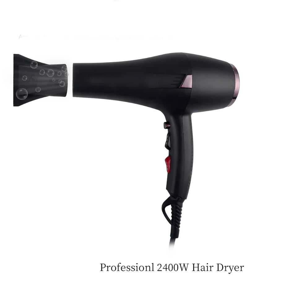 Shinier Function Women, Results, Dryers Ionic 3 Hair for 2400W Dryer, Dryer, Cool Heat Concentrator air Hair Nozzle cold CONFU 2 Button, for Settings, and Speed Shot and hot