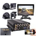 Metal IR GPS Side Video Vehicle 4CH Car View APP/Web/PC INCLUED) JOINLGO Fleet/RV Recorder WiFi 4G View 1080P with Kit Live Rear SSD on for DVR Audio 4pcs (1TB Camera Truck