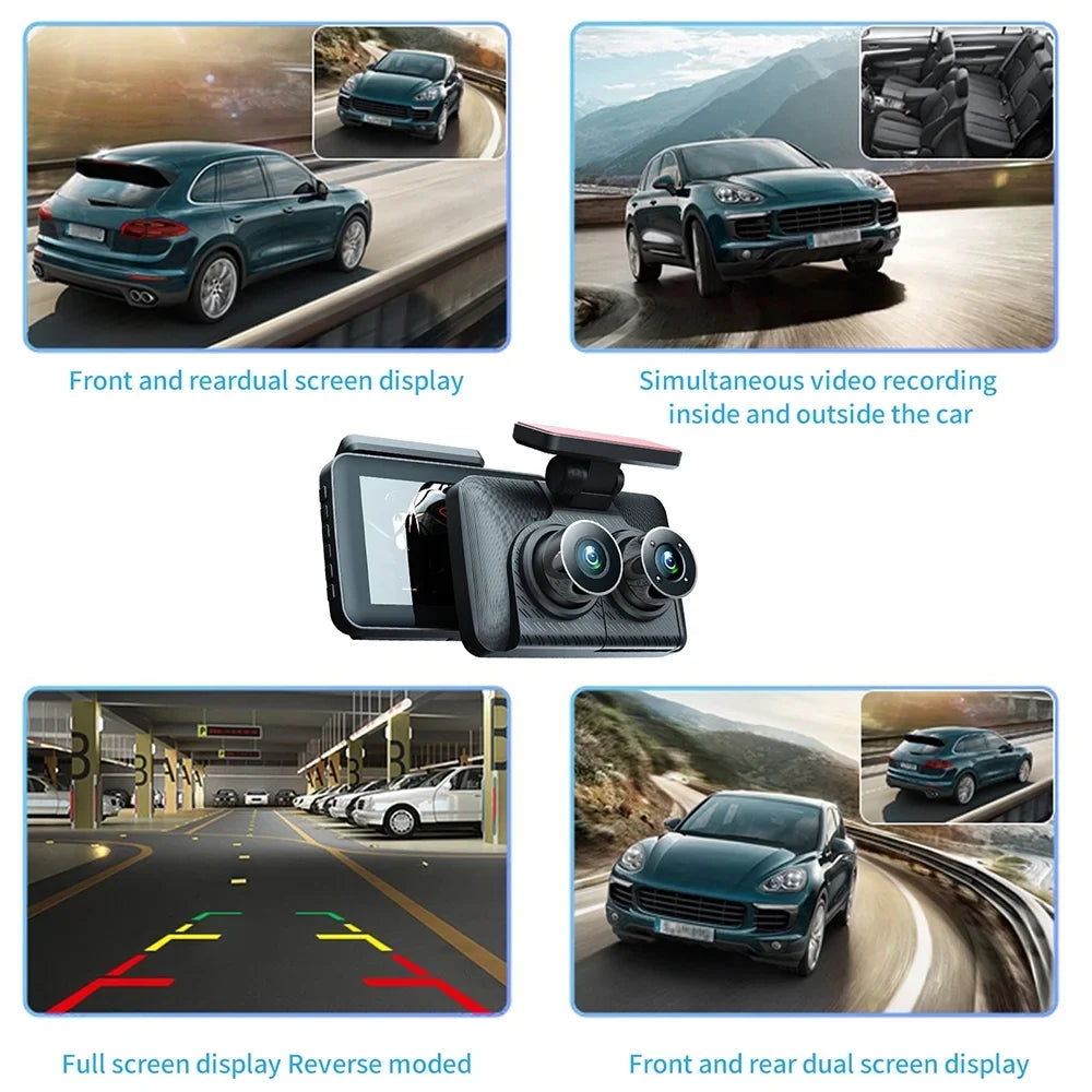 Aumotop Car 1080+720+480P Inside 3 Cam Vision Car 4in Cam 1080+720+480P Video Video Camera,Cameras Rear Cameras Safety Rear Car Dash Dash 4in 4in Car Inside Cameras Mirror Rearview 3 1080+720+480P