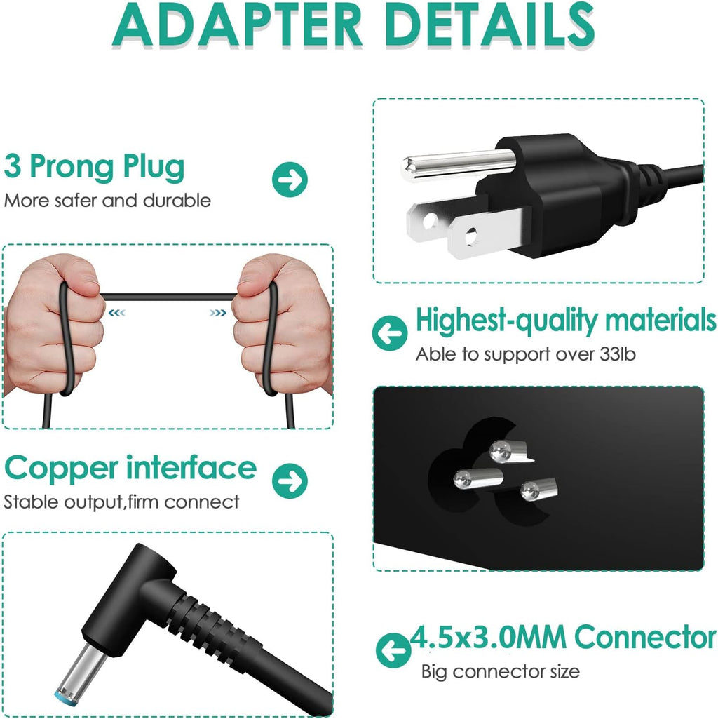 Laptop Charger Power 150W 740243-001 15 17 B 15 15 ZBook 15 G8 16 15u HP 17 Fury G5 G7 ADP-150XB Adapter Original AC 15v G4 7.7A OMEN for Victus Create 17 G3 HP G6 ZBook