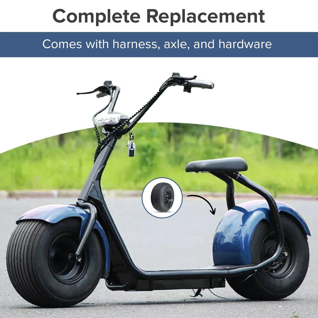 Volt Tire Scooters Watt 18x9.50-8 Fat & for Assembly Hub Motor 60 1500 Wheel AlveyTech