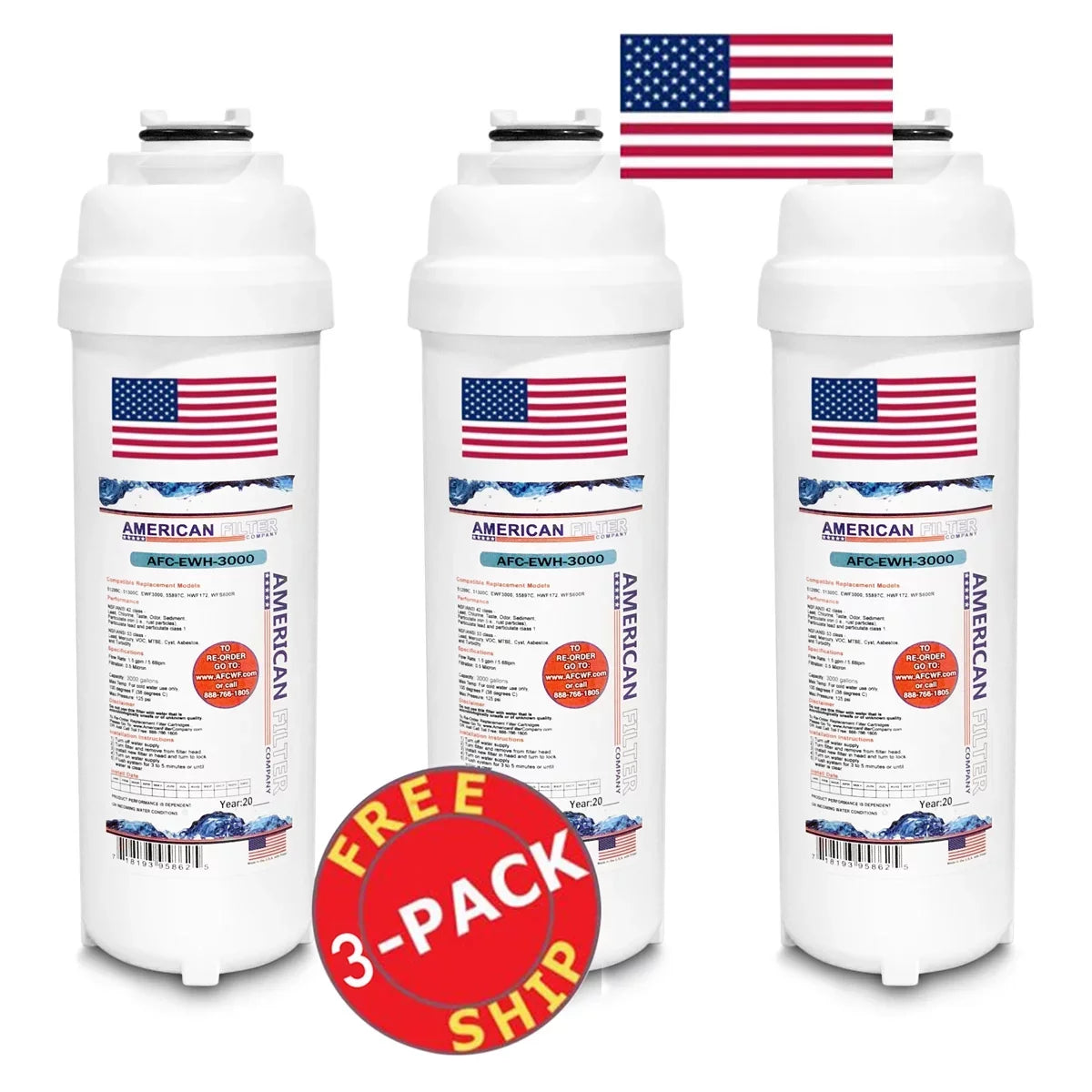 HTVZ8SS-WF 3 , in Compatible AFC-EWH-3000 - Made with Filter , Brand Model U.S.A. AFC - Filters # , liquid