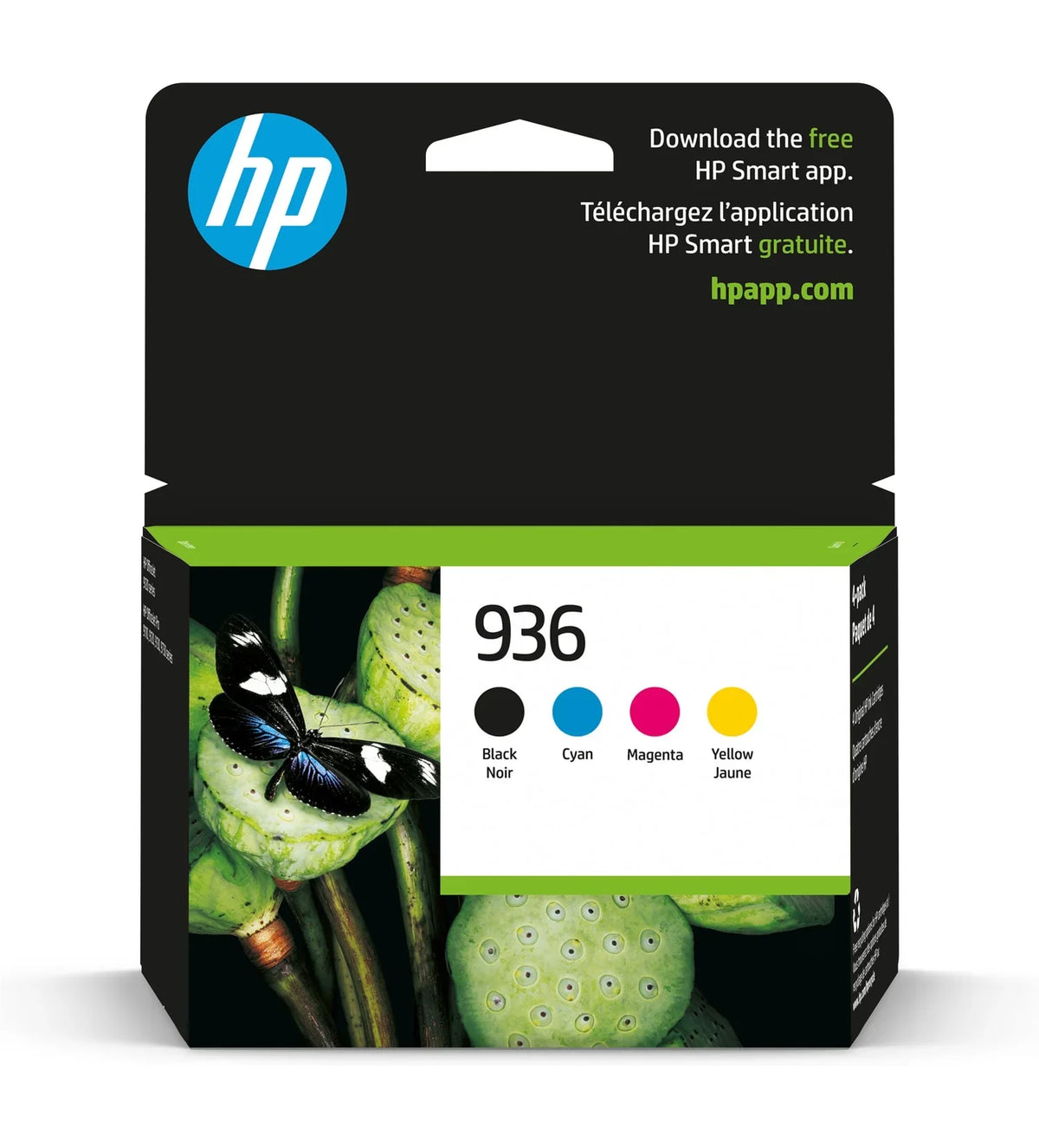 4-Pack Original 936 Cartridge HP Ink CMYK