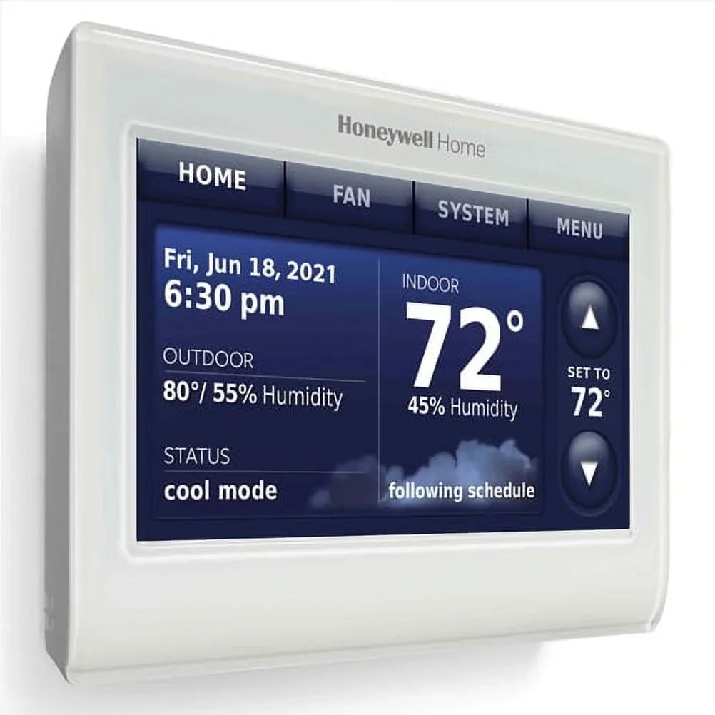 Wire THX9421R5021WW + Technology Thermostat Cleaner -White LCD IAQ 2-Pack 2 Red with High Touch LINK Definition Screen Honeywell